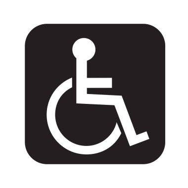 Disabled person vector icon isolated clipart