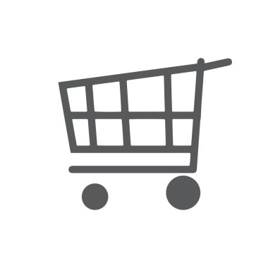 İzole edilmiş bir nakliye arabasının vektör simgesi