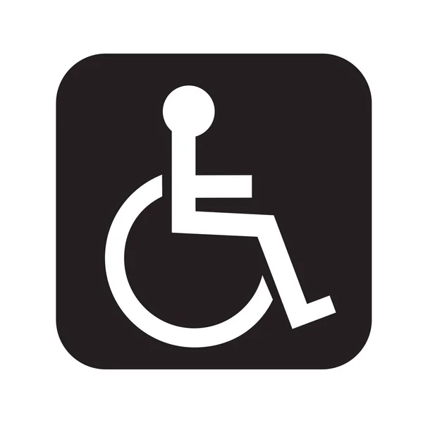 Icona vettore persona disabile isolata — Vettoriale Stock