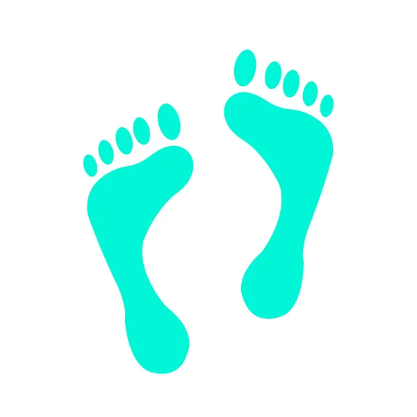 人間の足の印刷物 — ストックベクタ