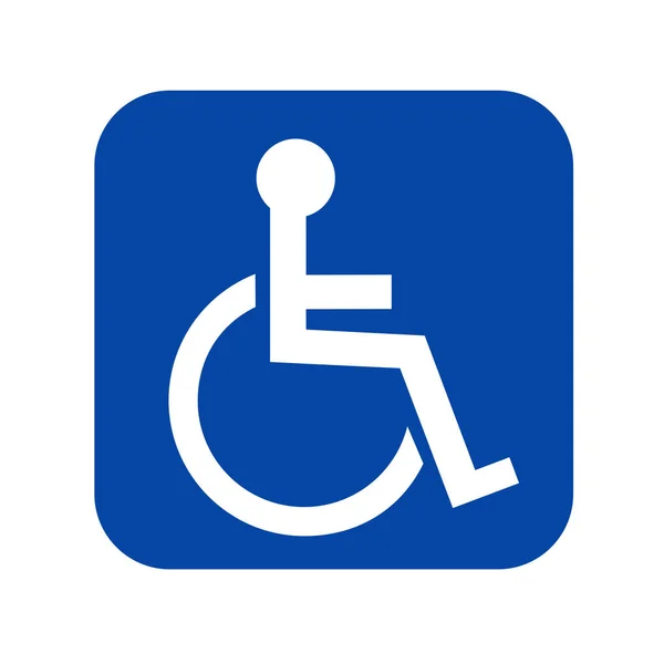 Icône vectorielle personne handicapée isolée — Image vectorielle