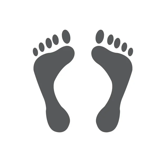 Print van de menselijke voet geïsoleerd — Stockvector