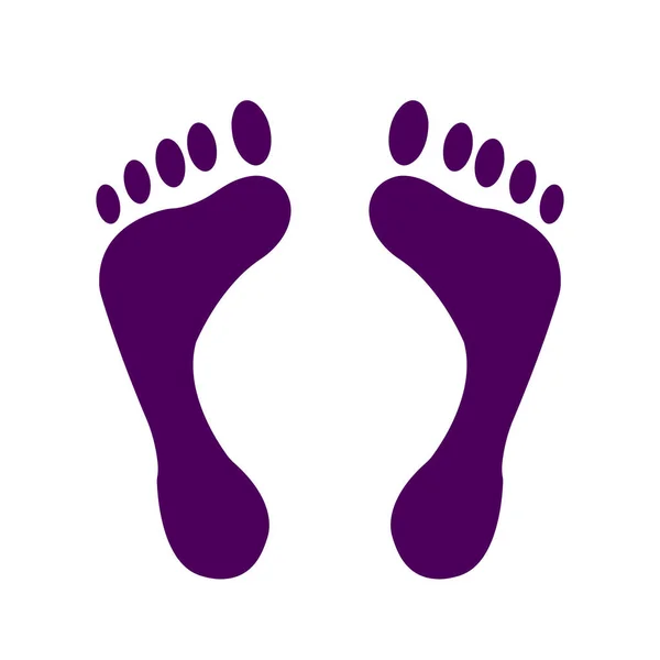 Cetak kaki manusia terisolasi - Stok Vektor