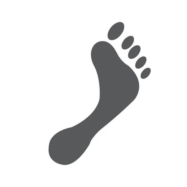 Impresión del pie humano aislado — Vector de stock