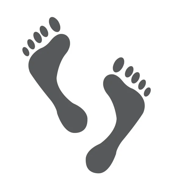 Отпечаток человеческой ноги изолирован — стоковый вектор
