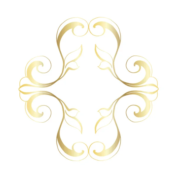 Vintage décor baroque rétro style antique acanthe — Image vectorielle