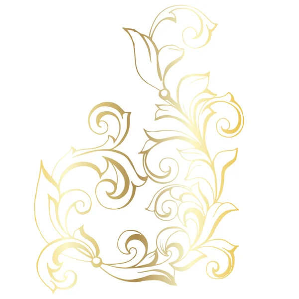 ヴィンテージバロックレトロな装飾アンティークスタイルのアカンサス — ストックベクタ