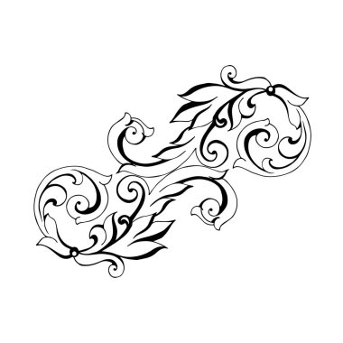 Klasik barok retro dekor antika akanthus