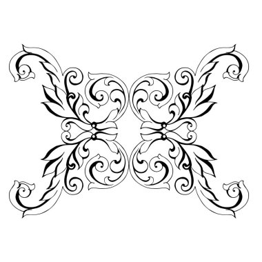 Klasik barok retro dekor antika akanthus