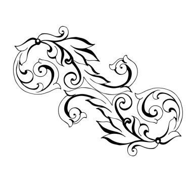 Klasik barok retro dekor antika akanthus