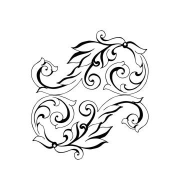 Klasik barok retro dekor antika akanthus