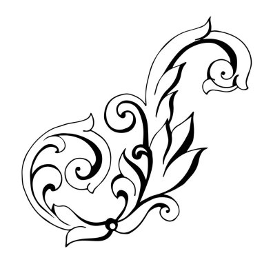 Klasik barok retro dekor antika akanthus