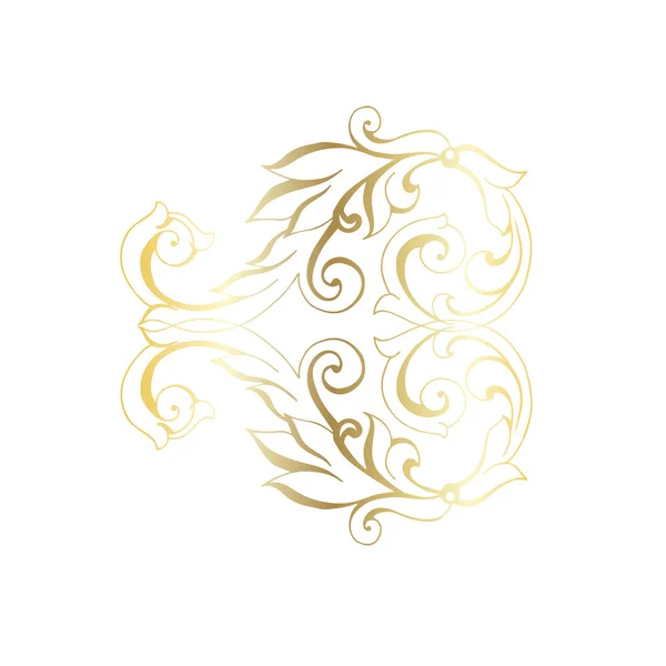 ヴィンテージバロックレトロな装飾アンティークスタイルのアカンサス — ストックベクタ
