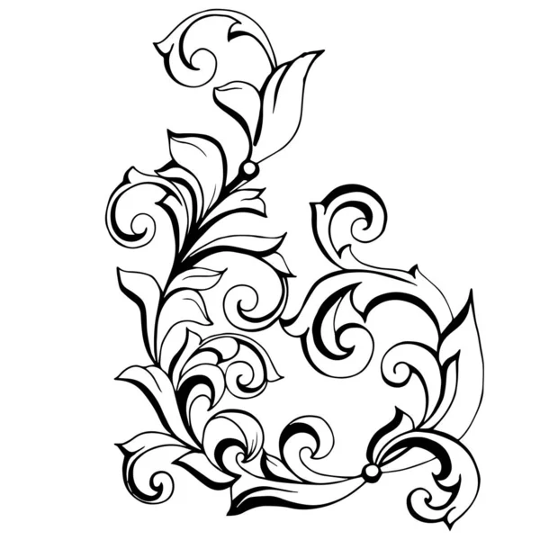 Старинный барокко ретро декор антикварный стиль acanthus — стоковый вектор