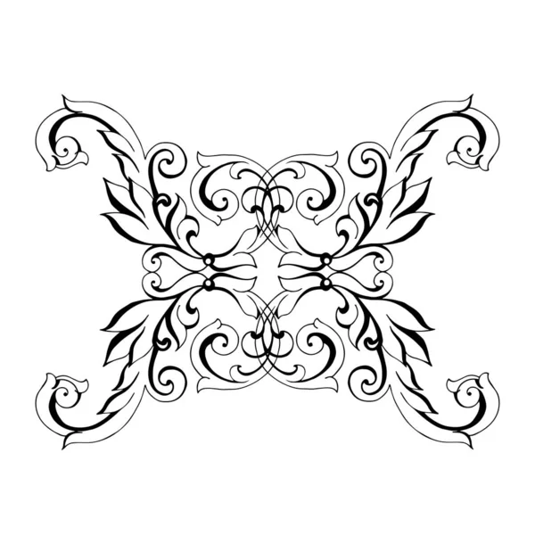 Vintage décor baroque rétro style antique acanthe — Image vectorielle