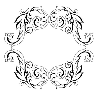 Klasik barok retro dekor antika akanthus