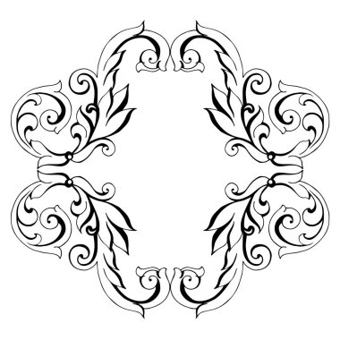 Klasik barok retro dekor antika akanthus