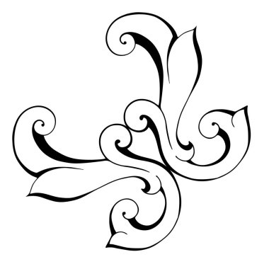 Klasik barok retro dekor antika akanthus