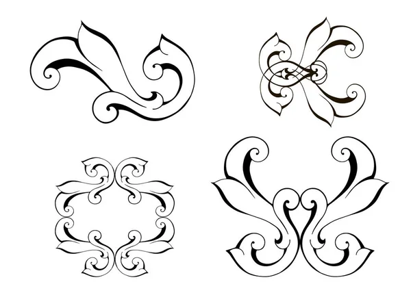 Vintage baroque retro decor antique style acanthus — Stock Vector