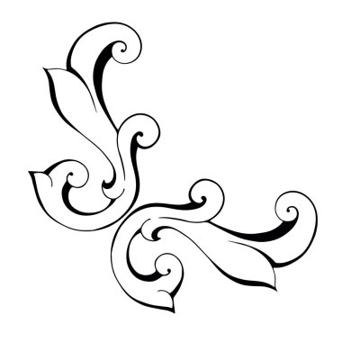 Klasik barok retro dekor antika akanthus