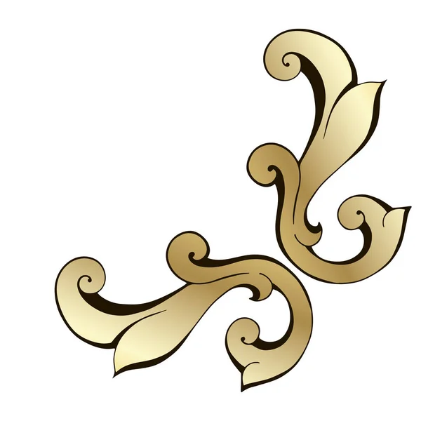 Ročník barokní retro dekor starožitný styl acanthus — Stockový vektor