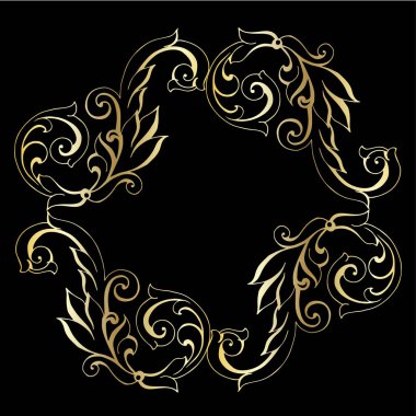 Klasik barok retro dekor antika akanthus