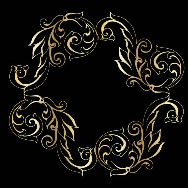 Klasik barok retro dekor antika akanthus