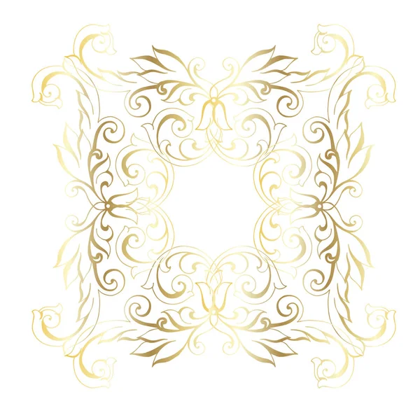 Vintage décor baroque rétro style antique acanthe — Image vectorielle