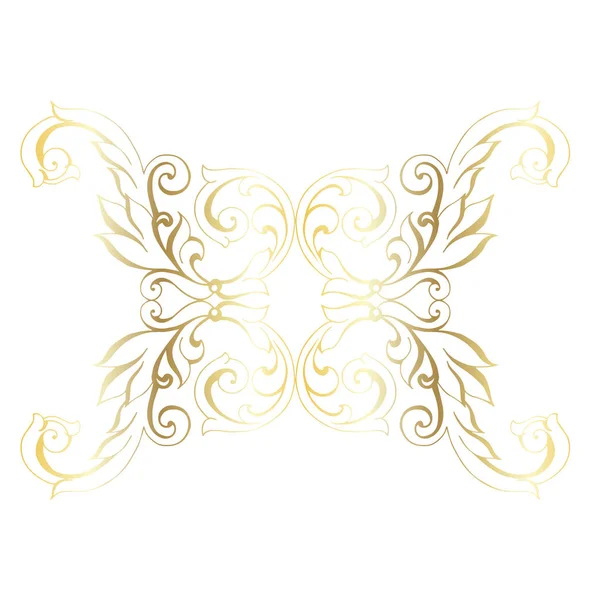 Vintage décor baroque rétro style antique acanthe — Image vectorielle