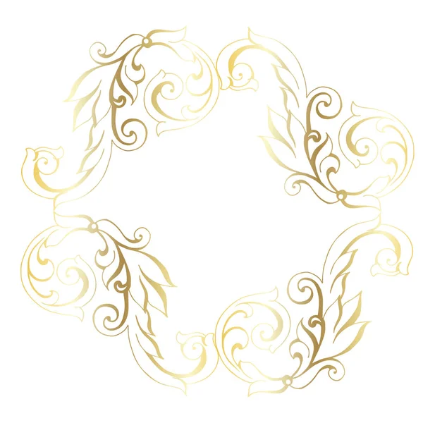 Vintage décor baroque rétro style antique acanthe — Image vectorielle