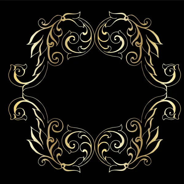 Vintage décor baroque rétro style antique acanthe — Image vectorielle