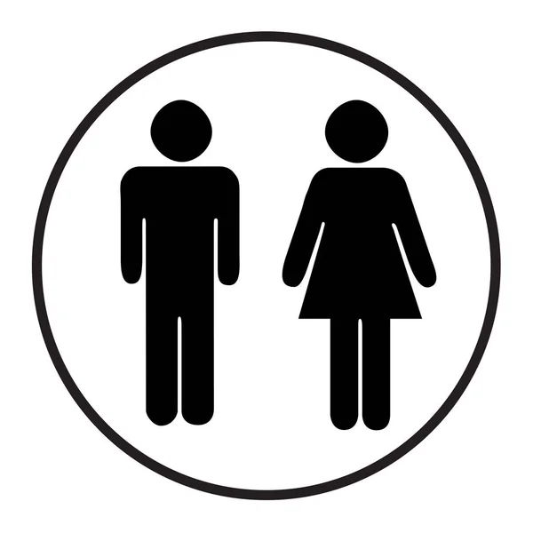 Toaletter ikonen Unisex. Vektor man kvinna ikoner. — Stock vektor