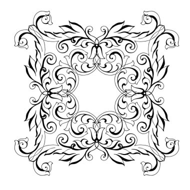 Klasik barok retro dekor antika akanthus