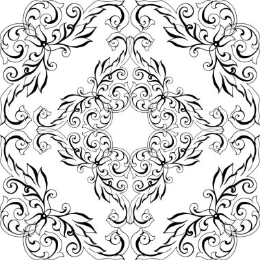 Klasik barok retro dekor antika akanthus