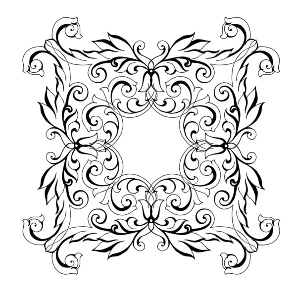 Vintage décor baroque rétro style antique acanthe — Image vectorielle