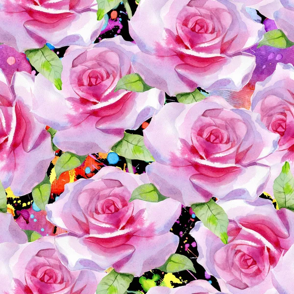 Acuarela rosa Patrón inconsútil Estampado de primavera — Foto de Stock