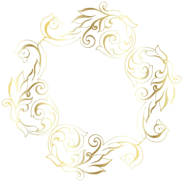 Vintage décor baroque rétro style antique acanthe — Image vectorielle