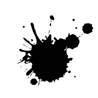 Siyah mürekkep sıçraması. Grunge sıçrıyor. metin pankartları