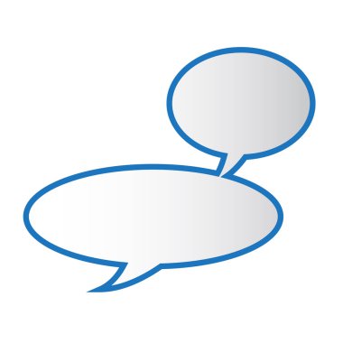 Sohbet ikonu. Konuşma baloncukları işareti. sembol izole. 