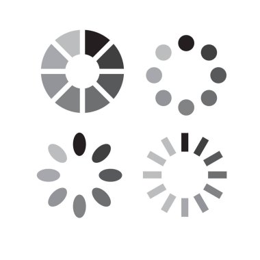 Vektör internet tamponu yükleme sayfası simgesi izole edildi 