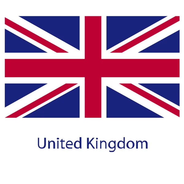 Vector Bandera Británica. Fondo grunge Union Jack . — Vector de stock