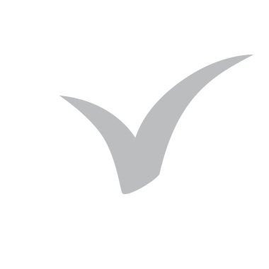 Checkmark icon. Vector symbol on white background.