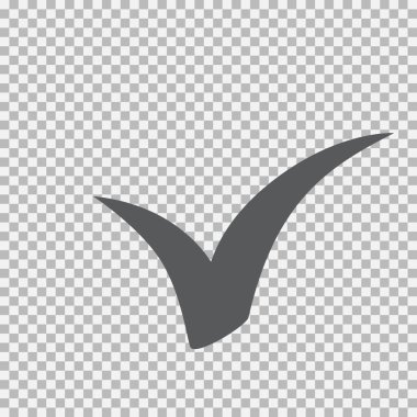 Checkmark icon. Vector symbol on white background.