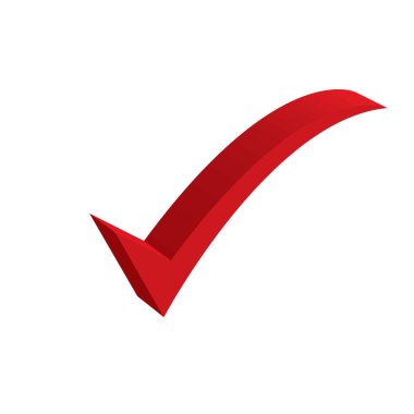 Checkmark icon. Vector symbol on white background.