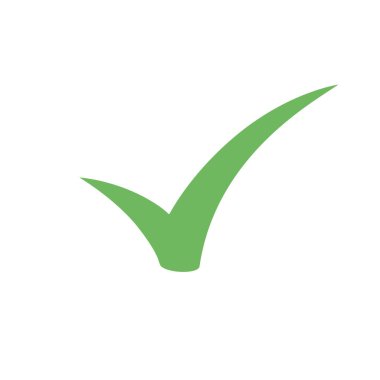 Checkmark icon. Vector symbol on white background.
