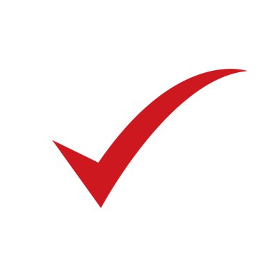 Checkmark icon. Vector symbol on white background.