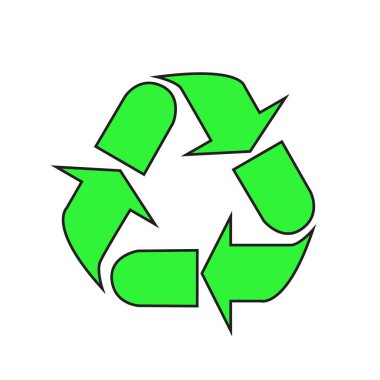 The universal International recycling symbol Icon.