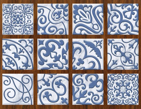 Azulejos digitales de diseño de azulejos de cerámica decoración —  Fotos de Stock