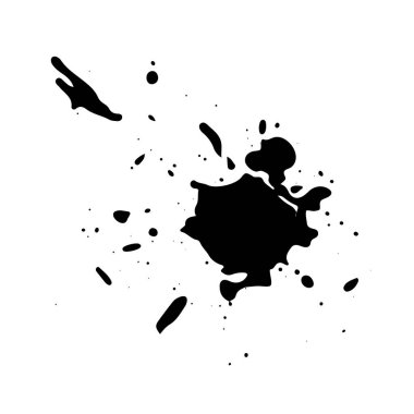 Siyah mürekkep sıçraması. Grunge sıçrıyor. metin pankartları