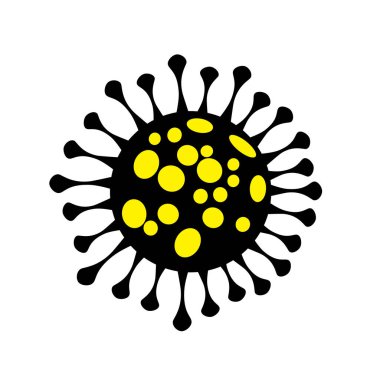 Corona Virüsü Vektör Simgesi İmza Bilgisel Elementi 